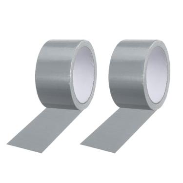 Imagem de PATIKIL Fita para quadra Pickleball 5 cm x 16 jardas (49 pés), 2 pacotes de fita impermeável para quadra externa ferramenta de marcação de piso fosco para academia garagem quintal, prata