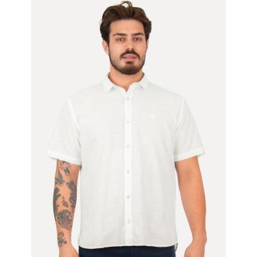 Imagem de Camisa John John Masculina Relaxed Manga Curta Cotton Branca-Masculino