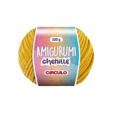 Imagem de Linha Amigurumi Chenille - Circulo - 100g - 110 metros - 909 TEX (7069-Mostarda)