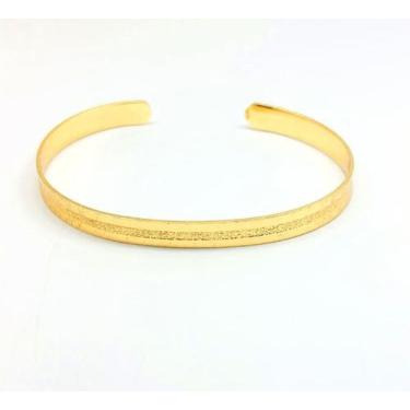Imagem de Bracelete com Textura Regulavél Dourado Semijoia Lizzy Fatin