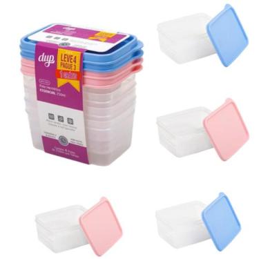 Imagem de KIT 4 Potes Herméticos Essencial DUP 250ml Micro-Ondas Lava-Louças Fre