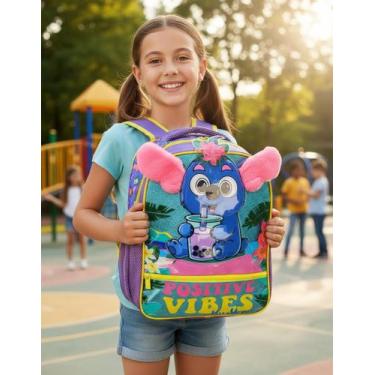 Imagem de Mochila De Costas Infantil Menina Coala Orelhinha Em Pelucia - Yepp, L