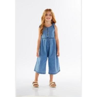 Imagem de Jardineira Infantil para Menina em Jeans com Elastano Up Baby-Feminino