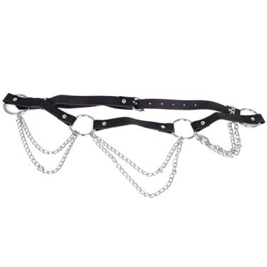 Imagem de Peitoral ajustável para o corpo – couro sintético e liga | Peitoral sexy para pernas, cintura, sutiã e corrente corporal para mulheres, Adjustable, Couro, Sem Pedra Preciosa