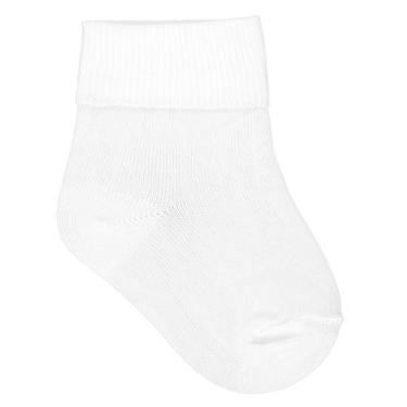 Imagem de Meia festa pimpolho branco para bebês de 00 a 15 meses