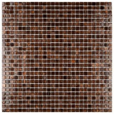 Imagem de Kit 1m² Pastilha de Vidro 30cm X 30cm Marrom