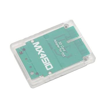 Imagem de Naroote Adaptador de Cartão de Memória Leitor de Cartão de Armazenamento Profissional para, Adaptador de Console de Jogos Plug and Play Transparente para Software Homebrew (Branco Transparente)