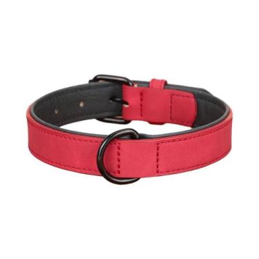 Imagem de Coleira De Cão Em Couro PU Macio E Ajustável Para Cães Pequenos, Médio
