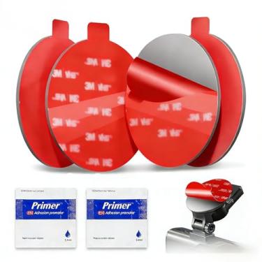 Imagem de LDZJHTYY 3M VHB Almofadas adesivas redondas frente e verso, 4 peças de fita adesiva de 5,6 cm de diâmetro, almofadas adesivas de painel para suporte de telefone de carro e câmera de painel com