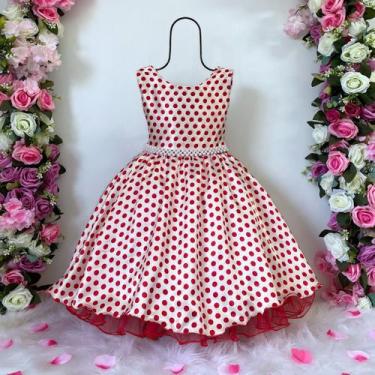 Imagem de Vestido Infantil Curto Fantasia Anos 60 Com Lenço De Cabeça - Lele Inf