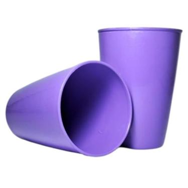 Imagem de Kit Copos Plásticos Reutilizáveis 350ml Econômicos | Copo Colorido para Festas, Churrasco e Eventos(30,ROXO)
