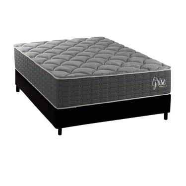 Imagem de Cama Box NOVO + Colchão Anatômico Kappesberg D40 Grise + Base CRC Corano Black