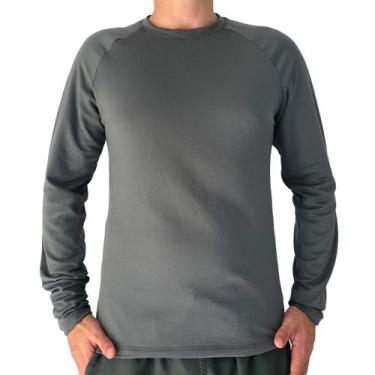 Imagem de Blusa Térmica Masculina Peluciada Manga Longa Raglan Segunda Pele Inve