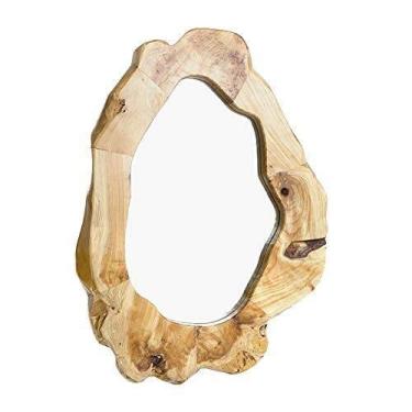 Imagem de Espelho de maquiagem sala de estar quarto moldura de madeira espelho espelho de parede espelho de banheiro 58,2 x 80,0 x 2,5 cm