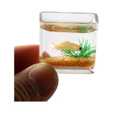 Imagem de Aquário Miniatura De Vidro Para Bonecas, Ornamento Decorativo Para Cas