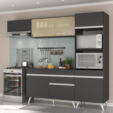 Imagem de Armário De Cozinha Compacta 4 Peças Mp3691.898 Veneza Preto