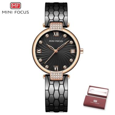 Imagem de Relógio De Quartzo Feminino Mini Focus Mf0186l à Prova D'água Preto
