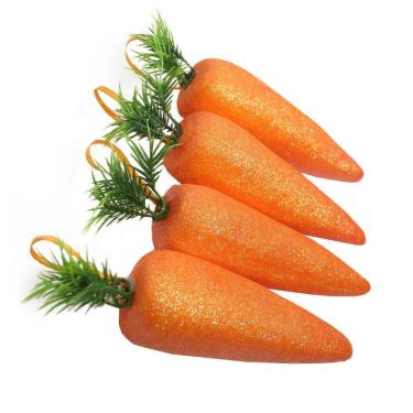 Imagem de Enfeite Decorativo Páscoa 8 Cenouras Pendentes Isopor 17cm