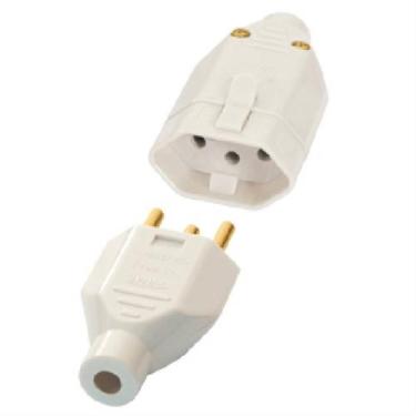 Imagem de Plugue 2p+t Junção Macho E Fêmea 10a 250 Volts Sobrepor - 1918 - Fame Plugue 2p+t Macho-femea 1918 Fame