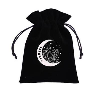 Imagem de Estojo Para Guardar Tarô Saco De Veludo Para Cartas Oráculo Runas Cris