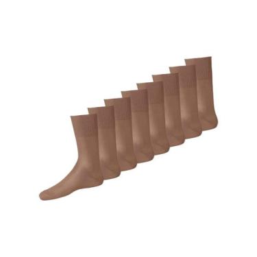 Imagem de Kit com 8 Pares de Meias Social Lupo 1100-011/049, Bege, 37-44