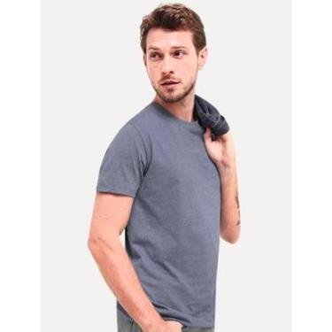 Imagem de Camiseta Aramis Masculina Estampa Costas Barcode Azul Índigo Mescla-Masculino