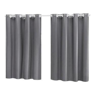 Imagem de Cortina Para Sala Quarto Em Tecido Oxford Cinza 3,00X2,50 - B.F Confec
