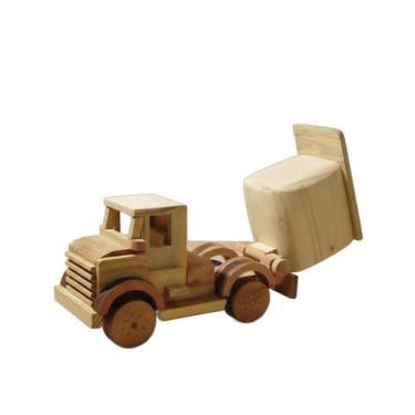 Imagem de Caminhão Basculante Madeira Brinquedo Artesanal 15X22 - Mar artefatos