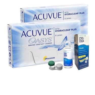 Imagem de Renu Fresh 120Ml + Lente De Contato Jonhson Acuvue Oasys - 02 Caixas -