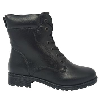 Imagem de Bota Feminina Coturno Casual Dia a Dia Passeio Cano Médio Salto Baixo Mooncity 72134