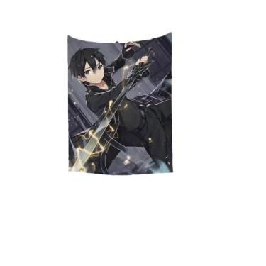 Imagem de Tapeçaria para decoração de parede Anime Sword Warrior 100x150cm - tai