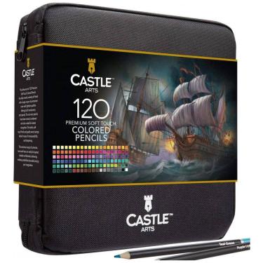 Imagem de Kit Lápis de Cor Profissional em Bolsa 120 Peças, Castle Art Supplies