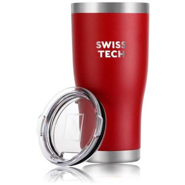 Imagem de SWISSTECH Copo Térmico 600 mL para Cerveja, Café com Isolamento a Vácuo, Vermelho