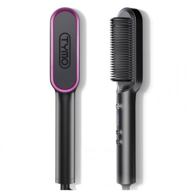 Imagem de Escova Alisadora Seca e Modela com 5 Níveis de Temperatura, Bivolt, TYMO new, Preto