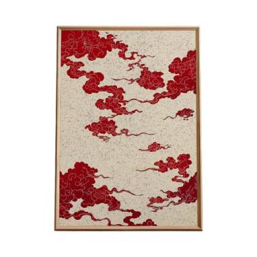 Imagem de Pôster De Arte Em Tela Estilo Asiático Com Tigre Japonês, Peixe Koi, S