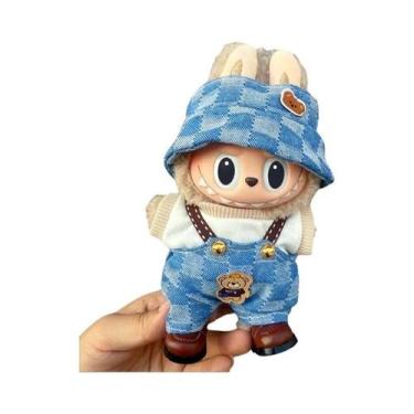 Imagem de Conjunto De Roupa Para Boneca Labubu De Vinil 17cm: Vestido De Bolinha