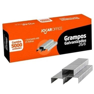 Imagem de Caixa de Grampos 26/6 Galvanizado C/5000 Unidades para Grampeador  Joc