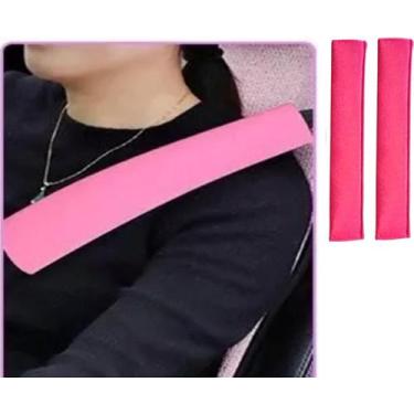 Imagem de Protetor Cinto Segurança Carro Adulto Infantil Rosa - 2 unidades - Dri