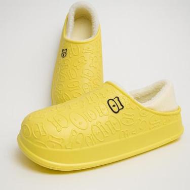Imagem de Pantufa Inverno Forro Pelúcia - Pantufas Urbanas, Amarelo, 37