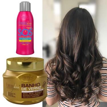 Imagem de Kit Sos + Banho De Verniz Máscara Hidratante Forever Liss