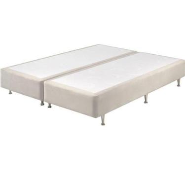 Imagem de Sommier Queen Size Veludine 158x198x37cm - Perolado - Ecoflex, Bege