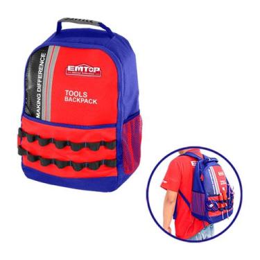 Imagem de Mochila Para Ferramentas Profissional Reforçada Até 8kg - EMTOP