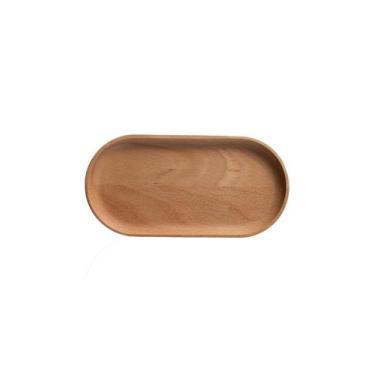 Imagem de Bandeja oval em madeira de faia 10x20x1,5cm -Fracalanza - Sem Marca, 3