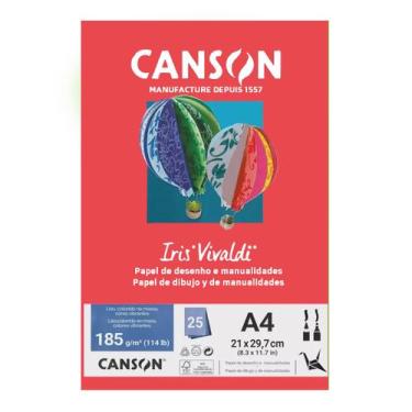 Imagem de Canson Iris Vivaldi A4 Vermelho Escuro 185g C/ 25 Un