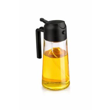 Imagem de Kit Dispenser de Óleo Azeite 2 em 1 Pulverizador Cozinha Salada 450ml 