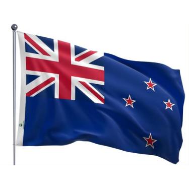 Imagem de Bandeira da Nova Zelândia Uma Face Estampada Tamanho 70x100cm - Ptria 