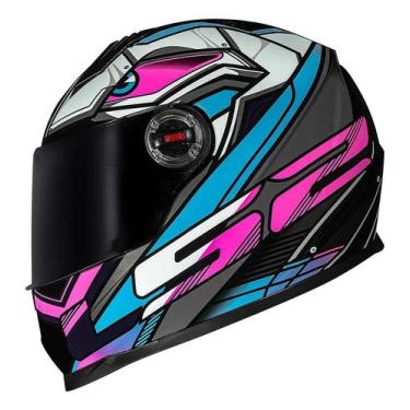 Imagem de Capacete Ls2 Classic Evo Xdron Cyan Rosa Brilho, 58
