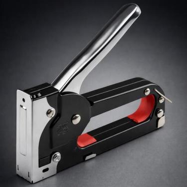 Imagem de Kit grampeador tapeceiro com maleta e grampos 4 a 14 mm - Genérica