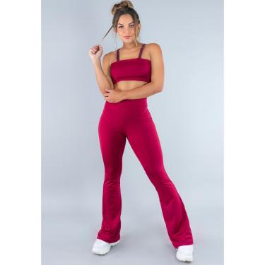 Imagem de Conjunto MVB Modas Calça Flare e Top Faixa com Alça Feminina-Feminino