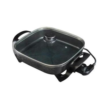 Imagem de Panela Elétrica Multifuncional 30cm Grill Antiaderente Portátil Quadra